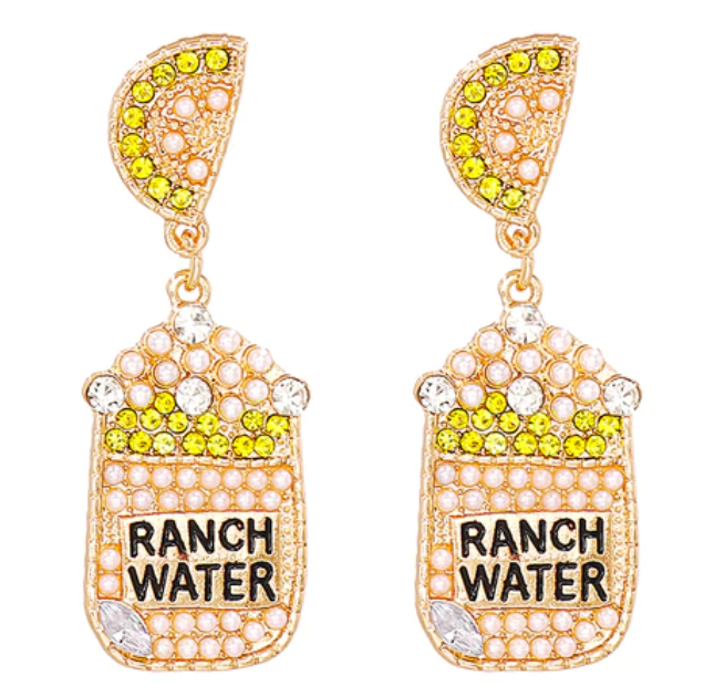 Ranch Water Beaded Dangle Earrings